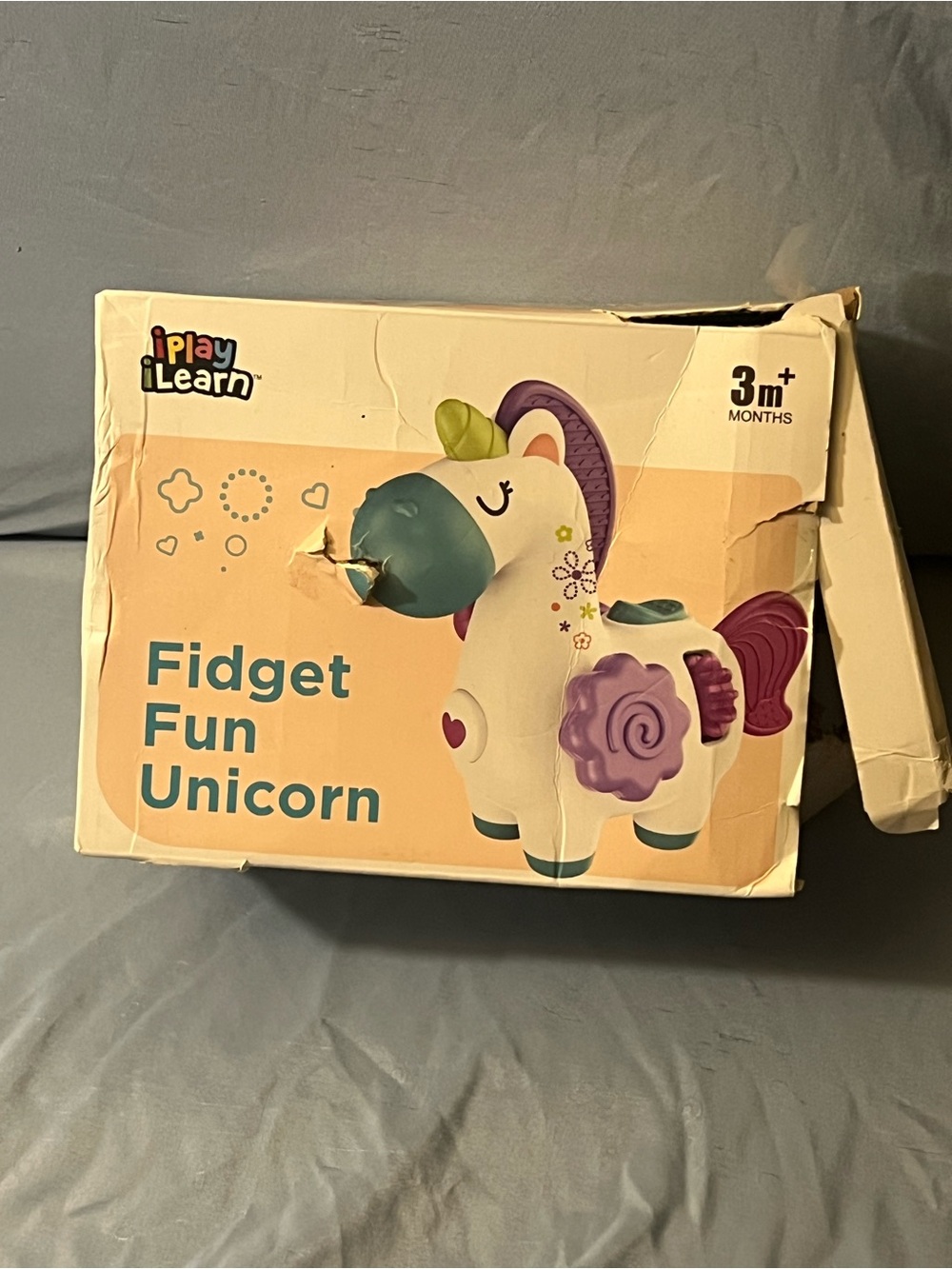 Fidget Fun Unicorn Toy - White & Purple